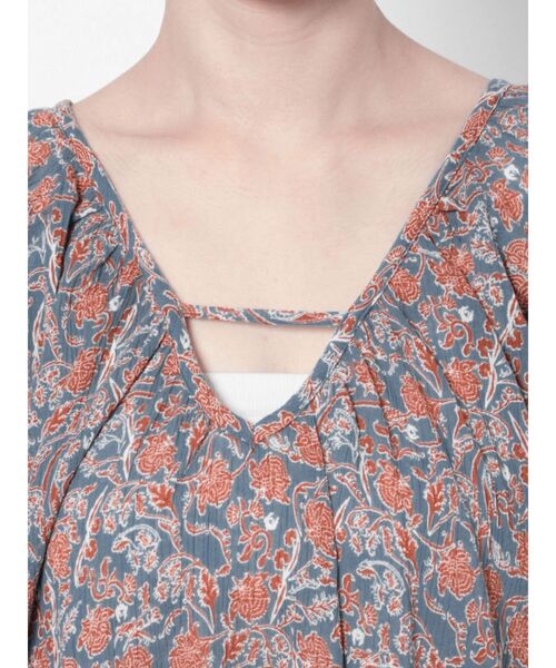 Ungrid（アングリッド）の「エスニックフラワーバックオープンワンピース（ワンピース・レディース・オフホワイト/ブルー・FREE）」の18枚目の写真