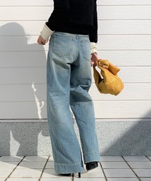 Q | Q Girl ワイドデニムブリーチ(デニムパンツ)