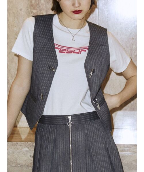 jouetie（ジュエティ）の「ビットベスト（ベスト・レディース・ブラウン/グレー/ブラック・MEDIUM）」の2枚目の写真