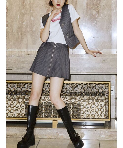 jouetie（ジュエティ）の「ビットベスト（ベスト・レディース・ブラウン/グレー/ブラック・MEDIUM）」の6枚目の写真