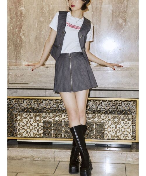 jouetie（ジュエティ）の「ビットベスト（ベスト・レディース・ブラウン/グレー/ブラック・MEDIUM）」の9枚目の写真