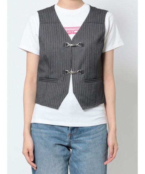 jouetie（ジュエティ）の「ビットベスト（ベスト・レディース・ブラウン/グレー/ブラック・MEDIUM）」の10枚目の写真