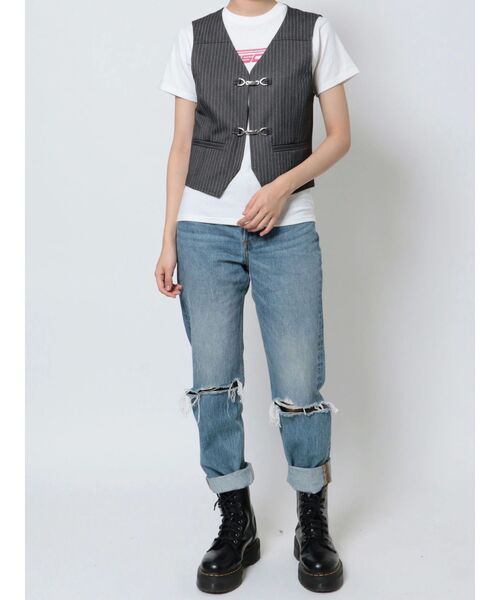 jouetie（ジュエティ）の「ビットベスト（ベスト・レディース・ブラウン/グレー/ブラック・MEDIUM）」の17枚目の写真