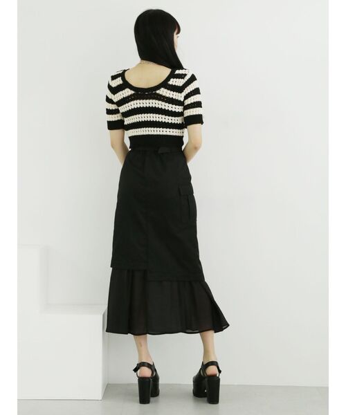 MURUA(ムルーア)の「ドッキングラップスカート(スカート・レディース・アイボリー/ブラック/カーキ・1/2)」の15枚目の写真