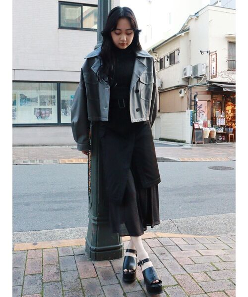 MURUA(ムルーア)の「ドッキングラップスカート(スカート・レディース・アイボリー/ブラック/カーキ・1/2)」の20枚目の写真