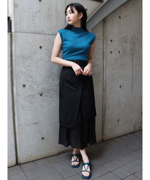 MURUA(ムルーア)の「ドッキングラップスカート(スカート・レディース・アイボリー/ブラック/カーキ・1/2)」の21枚目の写真