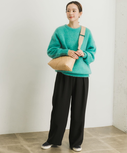 URBAN RESEARCH（アーバンリサーチ）の「タックワイドパンツ（その他パンツ・レディース・ブラック/オフホワイト・36/38）」の7枚目の写真