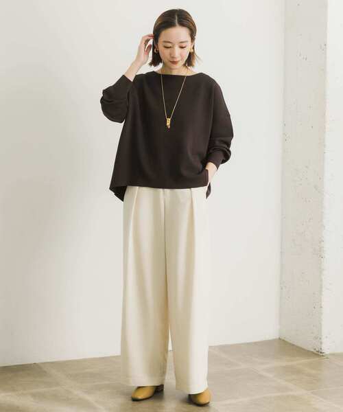 URBAN RESEARCH（アーバンリサーチ）の「タックワイドパンツ（その他パンツ・レディース・ブラック/オフホワイト・36/38）」の13枚目の写真