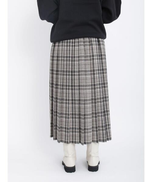 Lugnoncure（ルノンキュール）の「チェックプリーツスカート（スカート・レディース・グレー/ネイビー・ﾌﾘ-）」の19枚目の写真