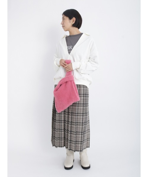 Lugnoncure（ルノンキュール）の「チェックプリーツスカート（スカート・レディース・グレー/ネイビー・ﾌﾘ-）」の6枚目の写真