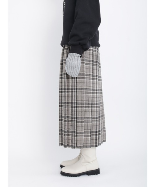 Lugnoncure（ルノンキュール）の「チェックプリーツスカート（スカート・レディース・グレー/ネイビー・ﾌﾘ-）」の10枚目の写真