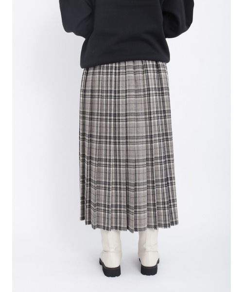 Lugnoncure（ルノンキュール）の「チェックプリーツスカート（スカート・レディース・グレー/ネイビー・ﾌﾘ-）」の11枚目の写真