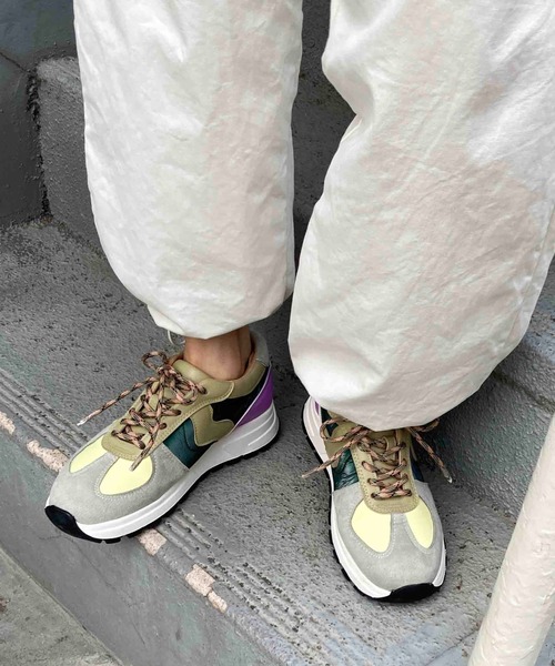 Casselini（キャセリーニ）の「Casselini(キャセリーニ)ローカットスニーカー（スニーカー・レディース・ピンク/グリーン/アイボリー・SMALL/MEDIUM/LARGE）」の10枚目の写真