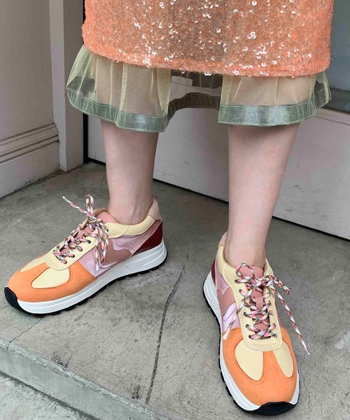 Casselini（キャセリーニ）の「Casselini(キャセリーニ)ローカットスニーカー（スニーカー・レディース・ピンク/グリーン/アイボリー・SMALL/MEDIUM/LARGE）」の13枚目の写真