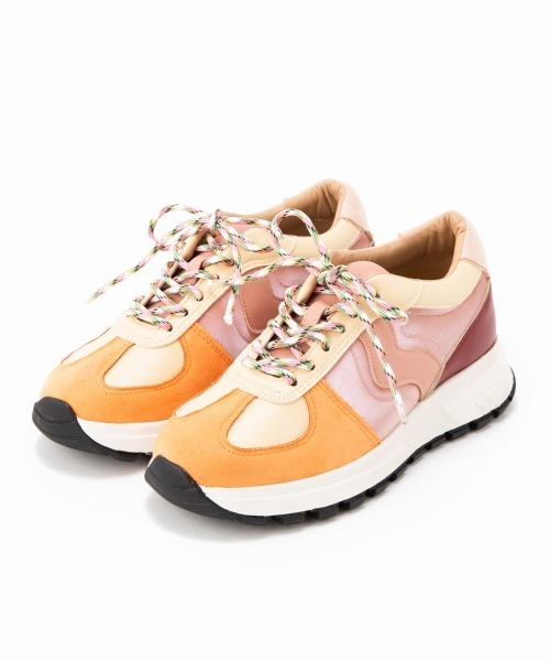 Casselini（キャセリーニ）の「Casselini(キャセリーニ)ローカットスニーカー（スニーカー・レディース・ピンク/グリーン/アイボリー・SMALL/MEDIUM/LARGE）」の4枚目の写真