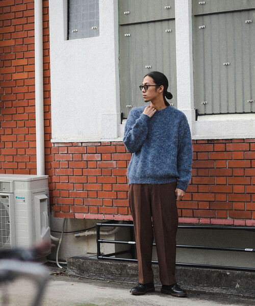 BEAMS（ビームス）の「BEAMS / 5ゲージ シャギー クルーネックニット（ニット/セーター・メンズ・ネイビー/ベージュ・S/M/L/XL）」の16枚目の写真