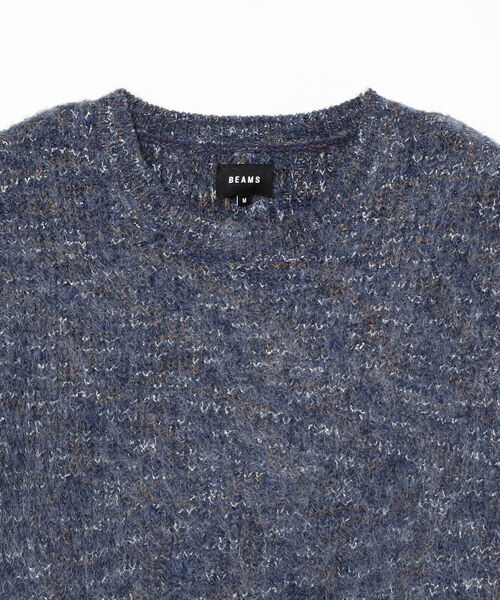 BEAMS（ビームス）の「BEAMS / 5ゲージ シャギー クルーネックニット（ニット/セーター・メンズ・ネイビー/ベージュ・S/M/L/XL）」の5枚目の写真