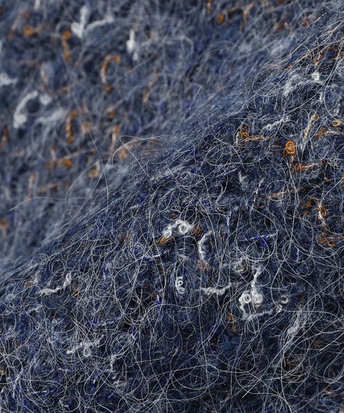 BEAMS（ビームス）の「BEAMS / 5ゲージ シャギー クルーネックニット（ニット/セーター・メンズ・ネイビー/ベージュ・S/M/L/XL）」の4枚目の写真