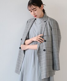 Ray BEAMS | Ray BEAMS / チェック 4ボタン ダブル ジャケット(テーラードジャケット)