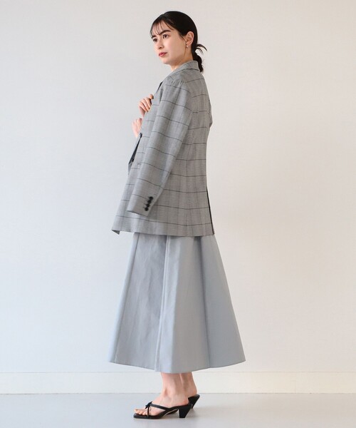 Ray BEAMS(レイビームス)の「Ray BEAMS / チェック 4ボタン ダブル ジャケット(テーラードジャケット・レディース・ブラック/ダークブラウン・0/1)」の4枚目の写真