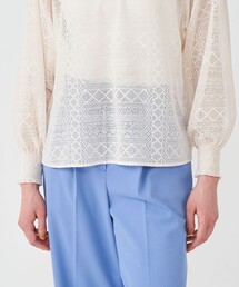 新品タグ付き　Ballsey　ポールジー　シャーリング　ブラウス BALLSEY（ボールジィ）の「タングルレース シャーリングブラウス