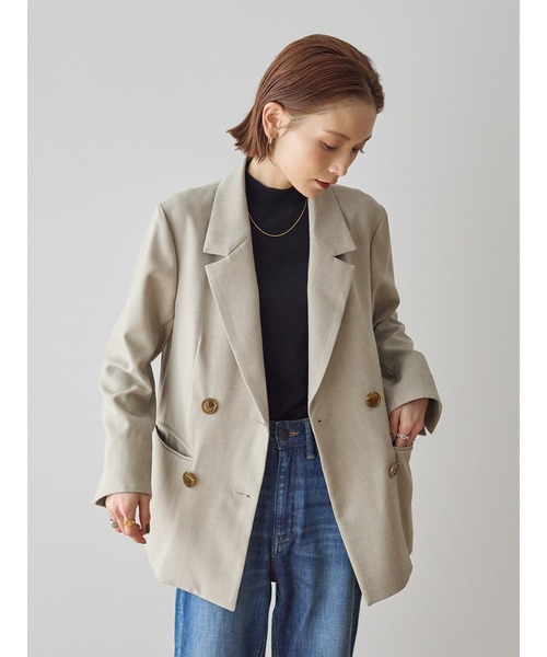 リネンライクダブルジャケット