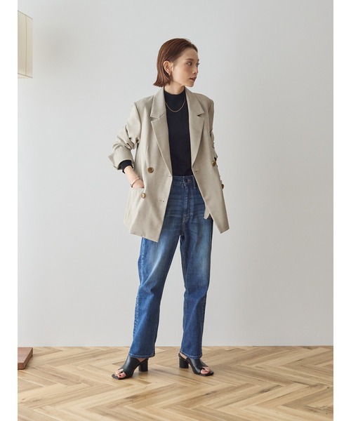 リネンライクダブルジャケット