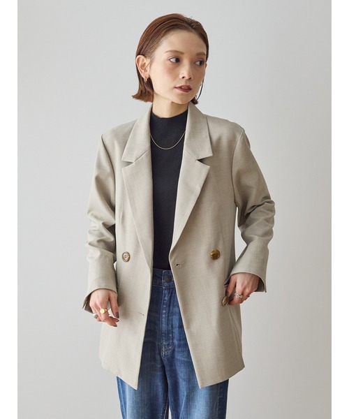 リネンライクダブルジャケット
