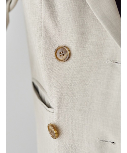 rem closet（レムクローゼット）の「リネンライクダブルジャケット（テーラードジャケット・レディース・ネイビー/ライトベージュ・SMALL）」の20枚目の写真