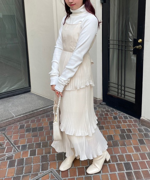 セール】プリーツティアードキャミワンピース 2023SS（ワンピース