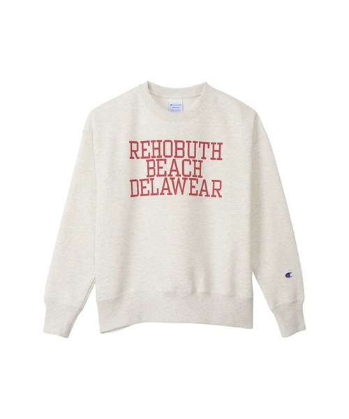 Champion(チャンピオン)の「【Champion/チャンピオン】レディース クルーネックスウェットシャツ(スウェット・レディース・ネイビー/オートミール/ライトグリーン/ホワイト・LARGE/MEDIUM)」の2枚目の写真