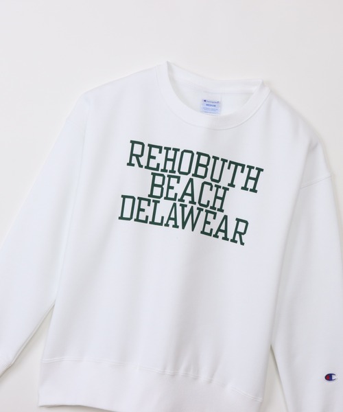 Champion(チャンピオン)の「【Champion/チャンピオン】レディース クルーネックスウェットシャツ(スウェット・レディース・ネイビー/オートミール/ライトグリーン/ホワイト・LARGE/MEDIUM)」の12枚目の写真