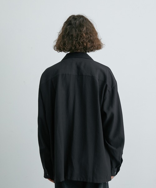 JUNRED（ジュンレッド）の「ダブルデザインビッグシャツ（その他アウター・メンズ・ブラック/ホワイト・S/L/M）」の18枚目の写真