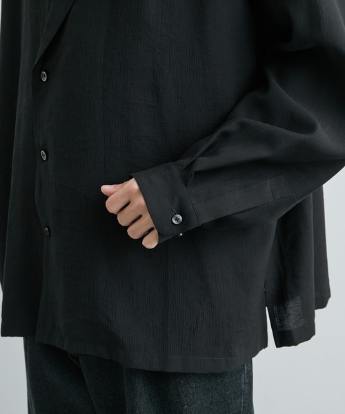 JUNRED（ジュンレッド）の「ダブルデザインビッグシャツ（その他アウター・メンズ・ブラック/ホワイト・S/L/M）」の20枚目の写真