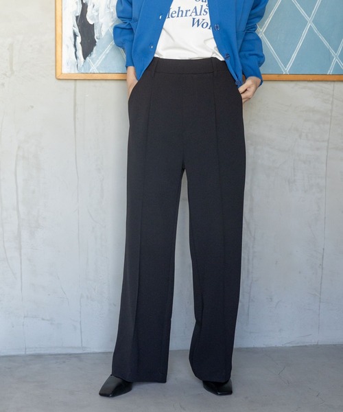 LOWRYS FARM(ローリーズファーム)の「カットジョーゼットワイドパンツ 186180(その他パンツ・レディース・グリーン/ブラック/アイボリー・FREE)」の3枚目の写真