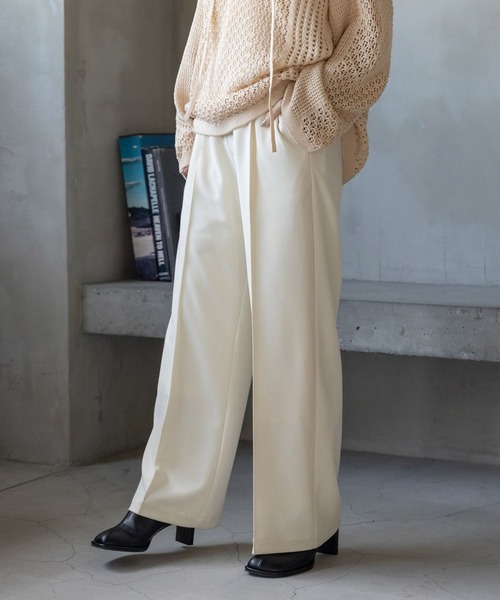 LOWRYS FARM(ローリーズファーム)の「カットジョーゼットワイドパンツ 186180(その他パンツ・レディース・グリーン/ブラック/アイボリー・FREE)」の7枚目の写真