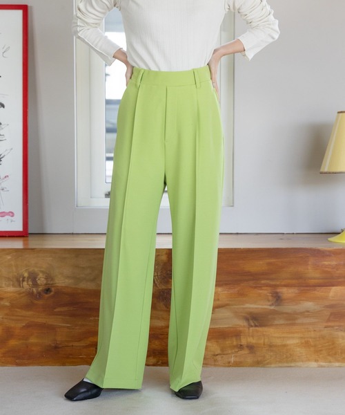 LOWRYS FARM(ローリーズファーム)の「カットジョーゼットワイドパンツ 186180(その他パンツ・レディース・グリーン/ブラック/アイボリー・FREE)」の12枚目の写真