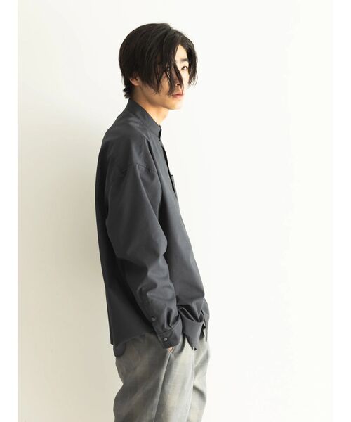 CRAFT STANDARD BOUTIQUE(クラフトスタンダードブティック)の「T/Rバンドカラーシャツ(シャツ/ブラウス・レディース・グレー系その他3/ブルーグレー/ベージュ/アイボリー/チャコールグレー/ホワイト系その他7・L/LL/M)」の10枚目の写真