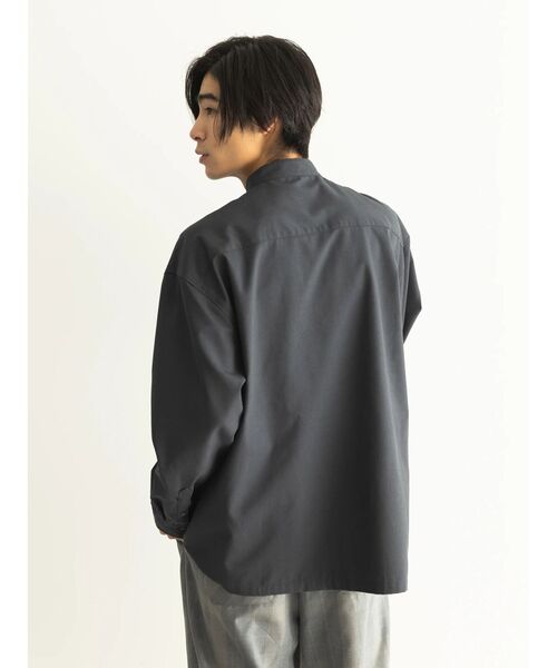 CRAFT STANDARD BOUTIQUE(クラフトスタンダードブティック)の「T/Rバンドカラーシャツ(シャツ/ブラウス・レディース・グレー系その他3/ブルーグレー/ベージュ/アイボリー/チャコールグレー/ホワイト系その他7・L/LL/M)」の11枚目の写真