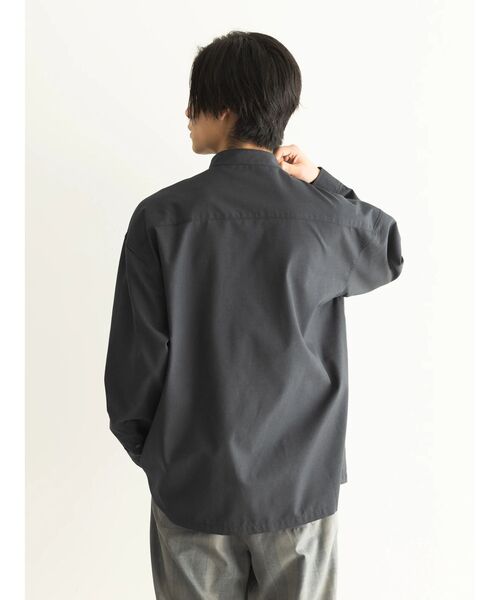 CRAFT STANDARD BOUTIQUE(クラフトスタンダードブティック)の「T/Rバンドカラーシャツ(シャツ/ブラウス・レディース・グレー系その他3/ブルーグレー/ベージュ/アイボリー/チャコールグレー/ホワイト系その他7・L/LL/M)」の12枚目の写真