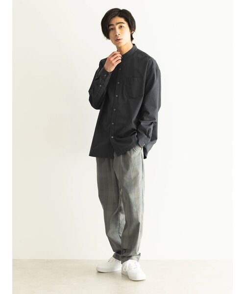 CRAFT STANDARD BOUTIQUE(クラフトスタンダードブティック)の「T/Rバンドカラーシャツ(シャツ/ブラウス・レディース・グレー系その他3/ブルーグレー/ベージュ/アイボリー/チャコールグレー/ホワイト系その他7・L/LL/M)」の14枚目の写真