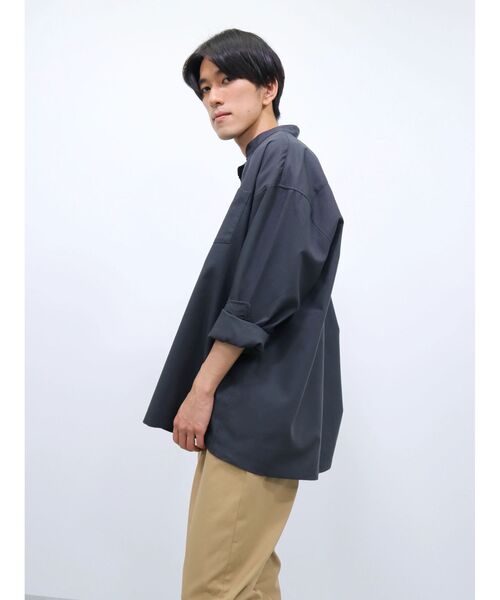 CRAFT STANDARD BOUTIQUE(クラフトスタンダードブティック)の「T/Rバンドカラーシャツ(シャツ/ブラウス・レディース・グレー系その他3/ブルーグレー/ベージュ/アイボリー/チャコールグレー/ホワイト系その他7・L/LL/M)」の18枚目の写真