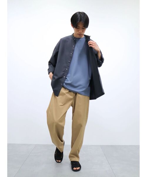 CRAFT STANDARD BOUTIQUE(クラフトスタンダードブティック)の「T/Rバンドカラーシャツ(シャツ/ブラウス・レディース・グレー系その他3/ブルーグレー/ベージュ/アイボリー/チャコールグレー/ホワイト系その他7・L/LL/M)」の20枚目の写真