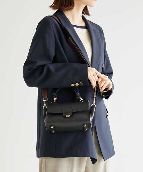 LORISTELLA BETH 2601SHEILA leather Logo 2way Handbag black