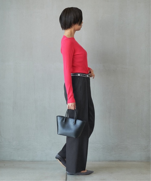 VERMEIL par iena(ヴェルメイユパーイエナ)の「【MAISON CANAU/メゾン カナウ】smooth leather トートバッグ(トートバッグ・レディース・ブラック・FREE)」の4枚目の写真