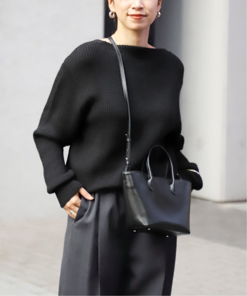 VERMEIL par iena(ヴェルメイユパーイエナ)の「【MAISON CANAU/メゾン カナウ】smooth leather トートバッグ(トートバッグ・レディース・ブラック・FREE)」の9枚目の写真