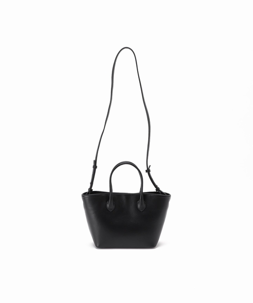MAISON CANAU ブラックレザートートバッグ セール】【MAISON CANAU/メゾン カナウ】smooth leather トート