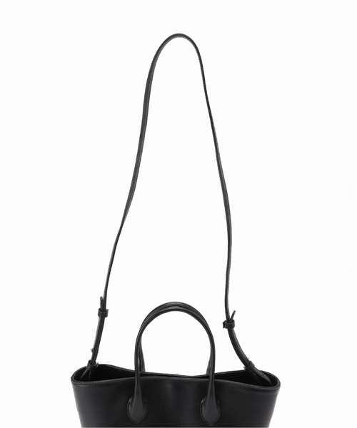MAISON CANAU ブラックレザートートバッグ セール】【MAISON CANAU/メゾン カナウ】smooth leather トート