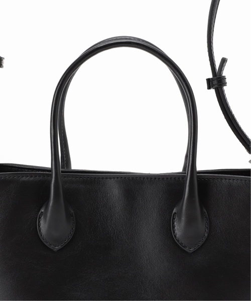 MAISON CANAU ブラックレザートートバッグ セール】【MAISON CANAU/メゾン カナウ】smooth leather トート