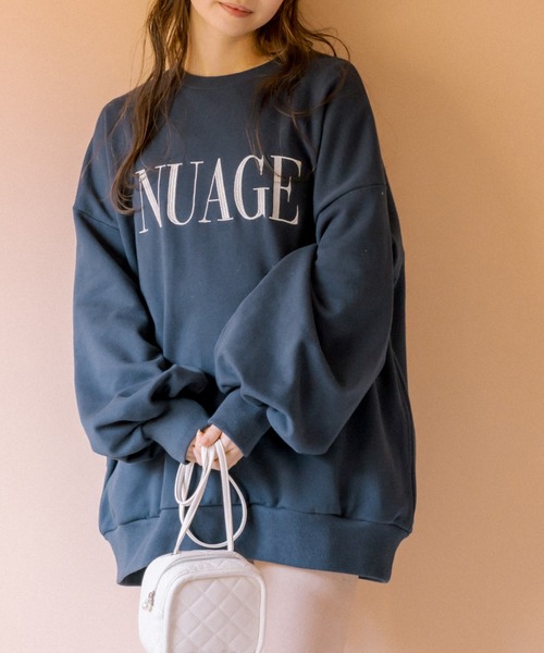 OLIVE des OLIVE(オリーブデオリーブ)の「カラフルスウェット(スウェット・レディース・ネイビー/オフホワイト/サックスブルー/ピンク/イエロー/オートミール・FREE)」の3枚目の写真